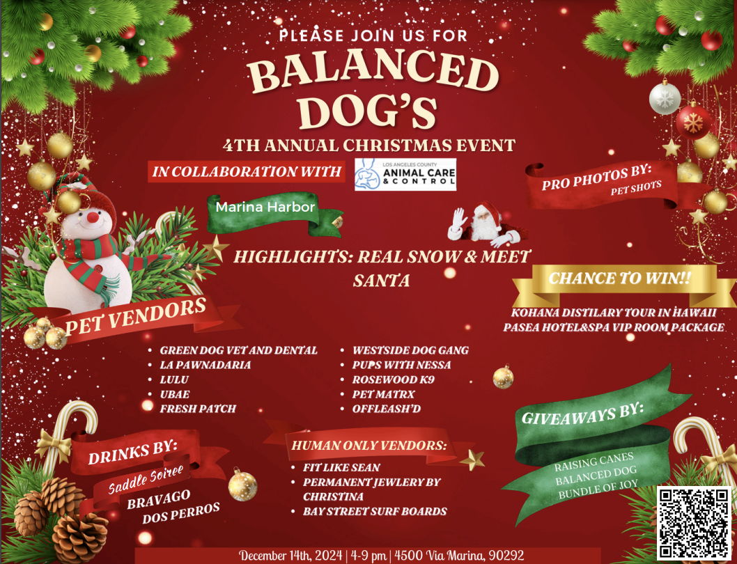 BALANCED DOG’S 4TH ANNUAL CHRISTMAS EVENT